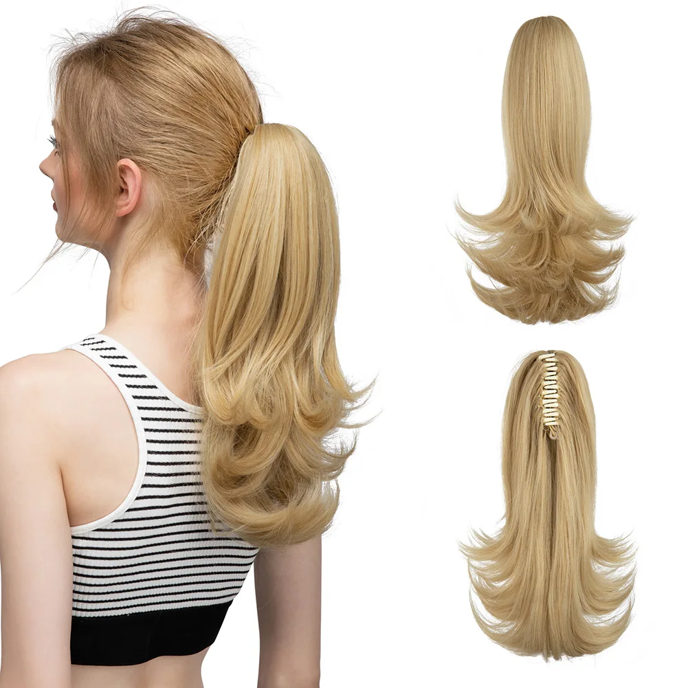 Synthetic Claw Clip In Ponytail Hair Extensions Hairpiece 14\