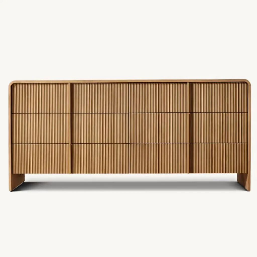 # Home Luxury Handcrafted Wood Bedroom Furniture Oak Solid Wooden 6 Drawer Dresser