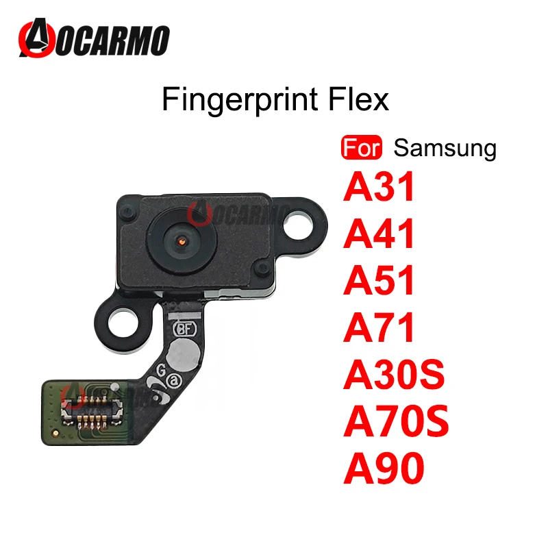 For Samsung Galaxy A90 A31 A41 A51 A71 A30s A70S Fingerprint Home Button Touch ID Sensor Flex Cable Replacement Repair Parts