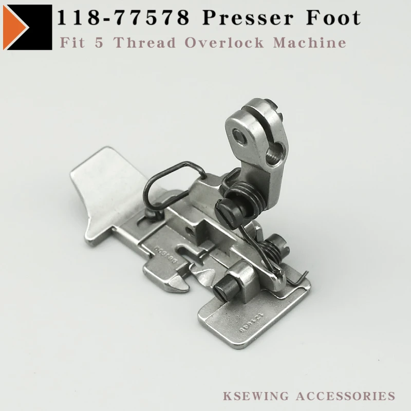 118-77578 Standard Presser Foot Fit 5 Thread Overlock Sewing Machine Fit JUKI MO-2516 MO-2416  Accessories