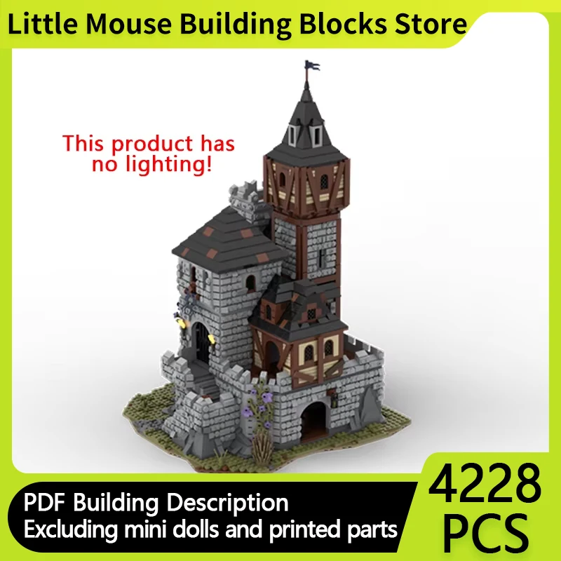 Medieval Castle Model MOC Building Bricks Classic Stone Brick Castle Modular Technology Gifts Holiday Assemble Children Toy Suit