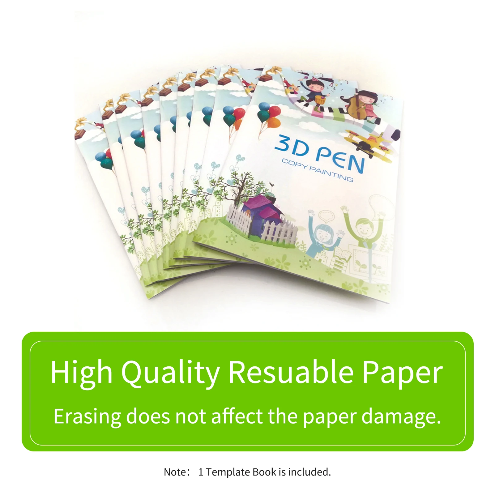 3D Pen Template Book For 3D Printing Pen Drawing Stencils 40 Drawing Pattern With a Free Transparent Template For Children DIY