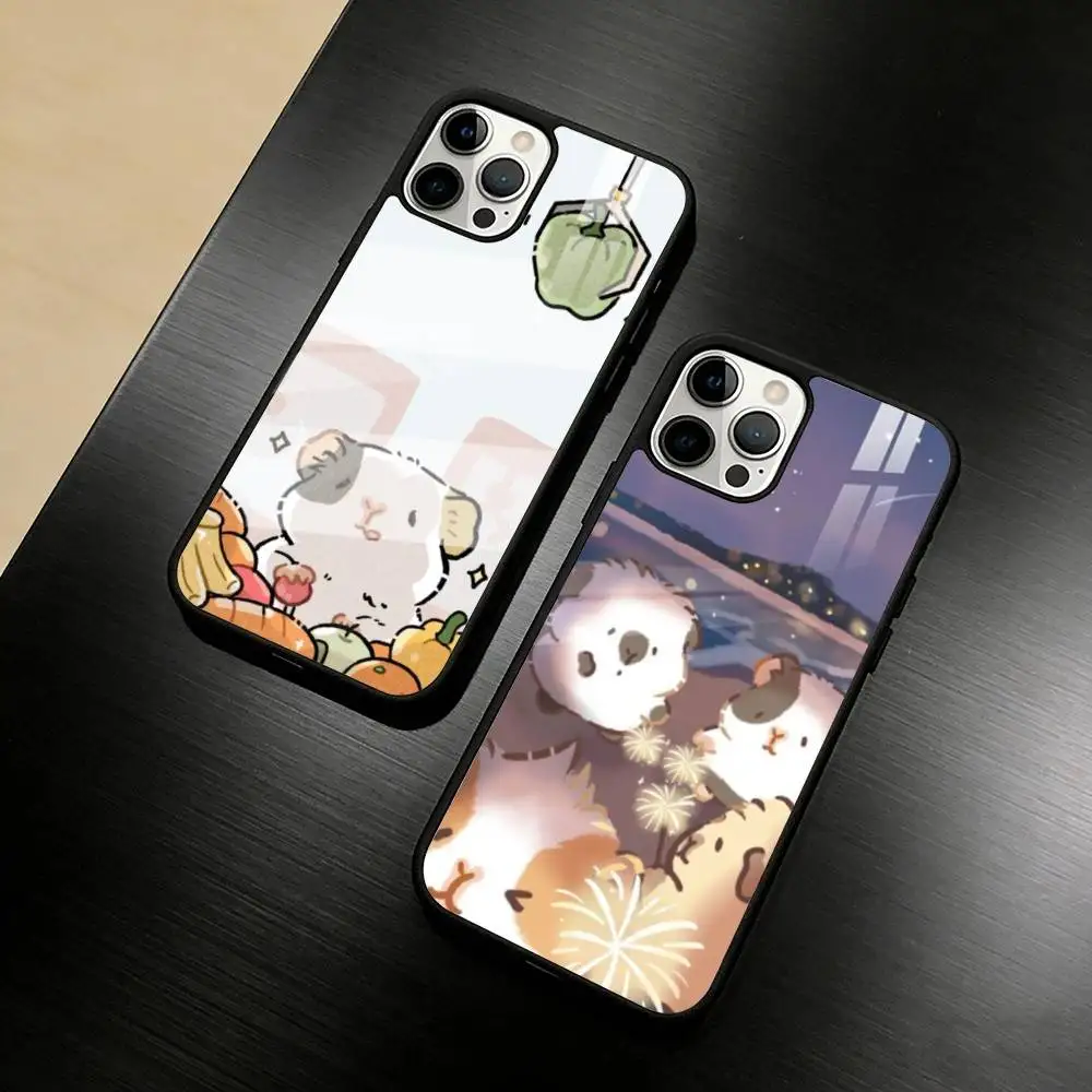 

H-Healing guinea pig Phone Case For iPhone 17 16 15 14 13 12 Pro Max Plus for Mirror Wireless Magnetic Cover
