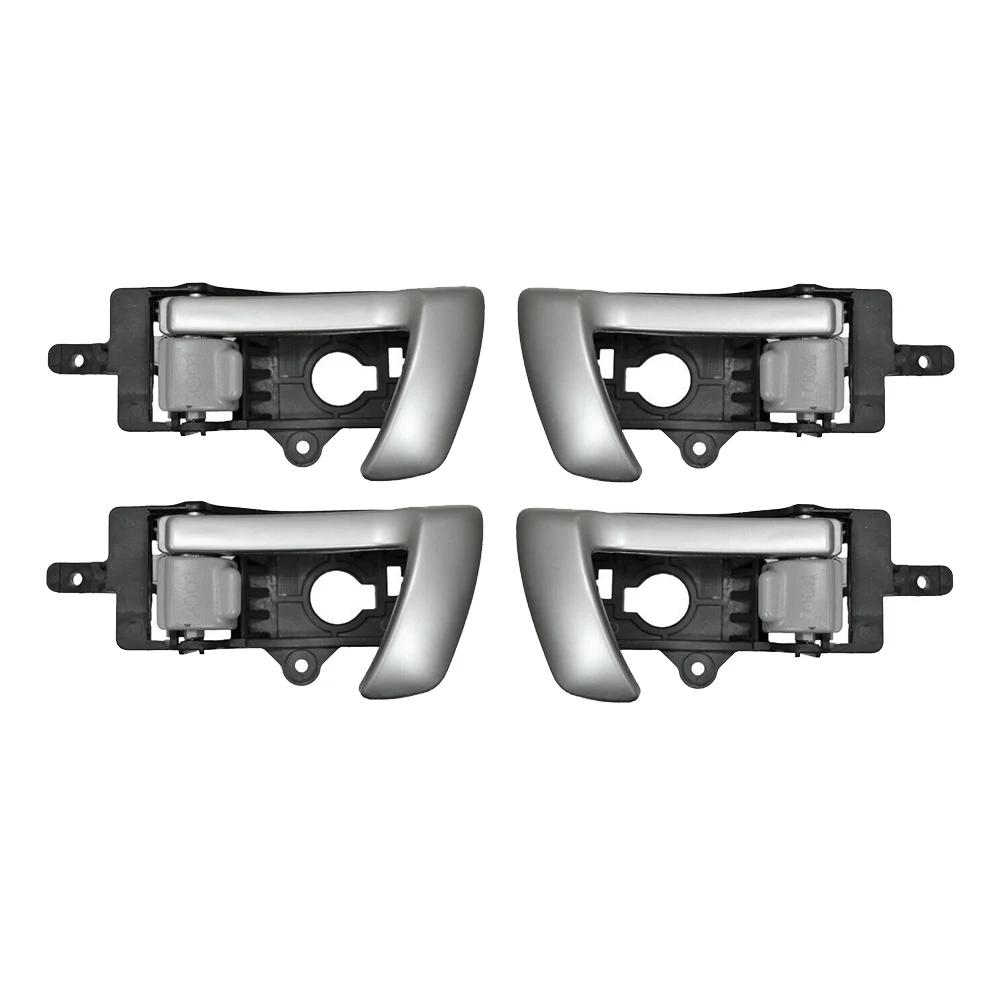 4Pcs (Four Door)Interior Inner Door Handle for 2007-2012 Hyundai Santa Fe with Gray Knob 82610-2B010 82620-2B010