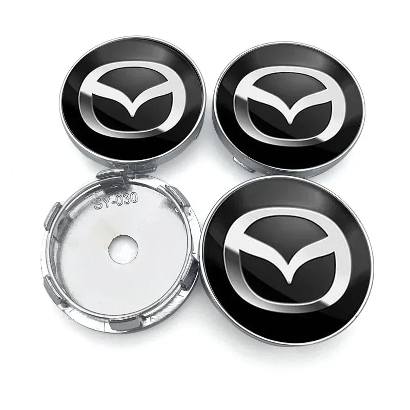 4pcs 60mm Car Wheel Center Hub Cap Rim Cover Emblem Stickers For Mazda 2 3 4 5  ATENZA Axela 5 6 323 626 RX8 CX6 CX5 CX4 MX3 MX5