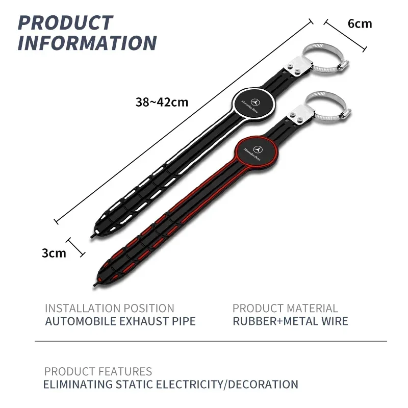 Car Traction Belt Anti-static Grounding Strip For Mercedes Benz B/C/E/S Clase A C200L GLC GLK CLA W166 W163 W221 Car Accesorios