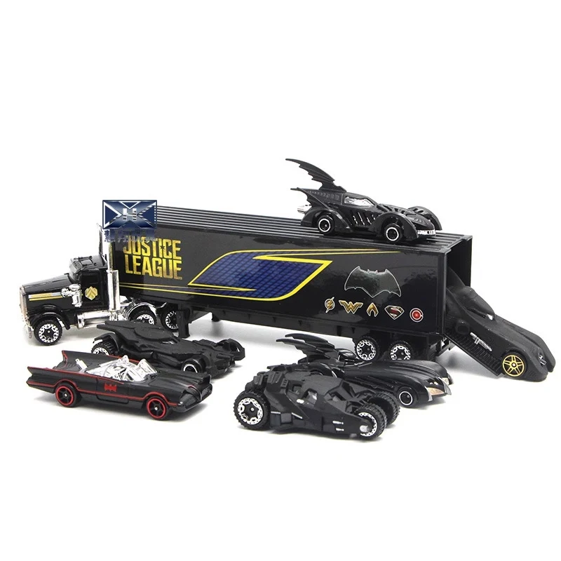 Bat Shape Gift Box Alloy Car Model Non Pull Back Sliding Racing Car Toy Classic Diecast Vehicle Playset Kids Boys Girls Birthday