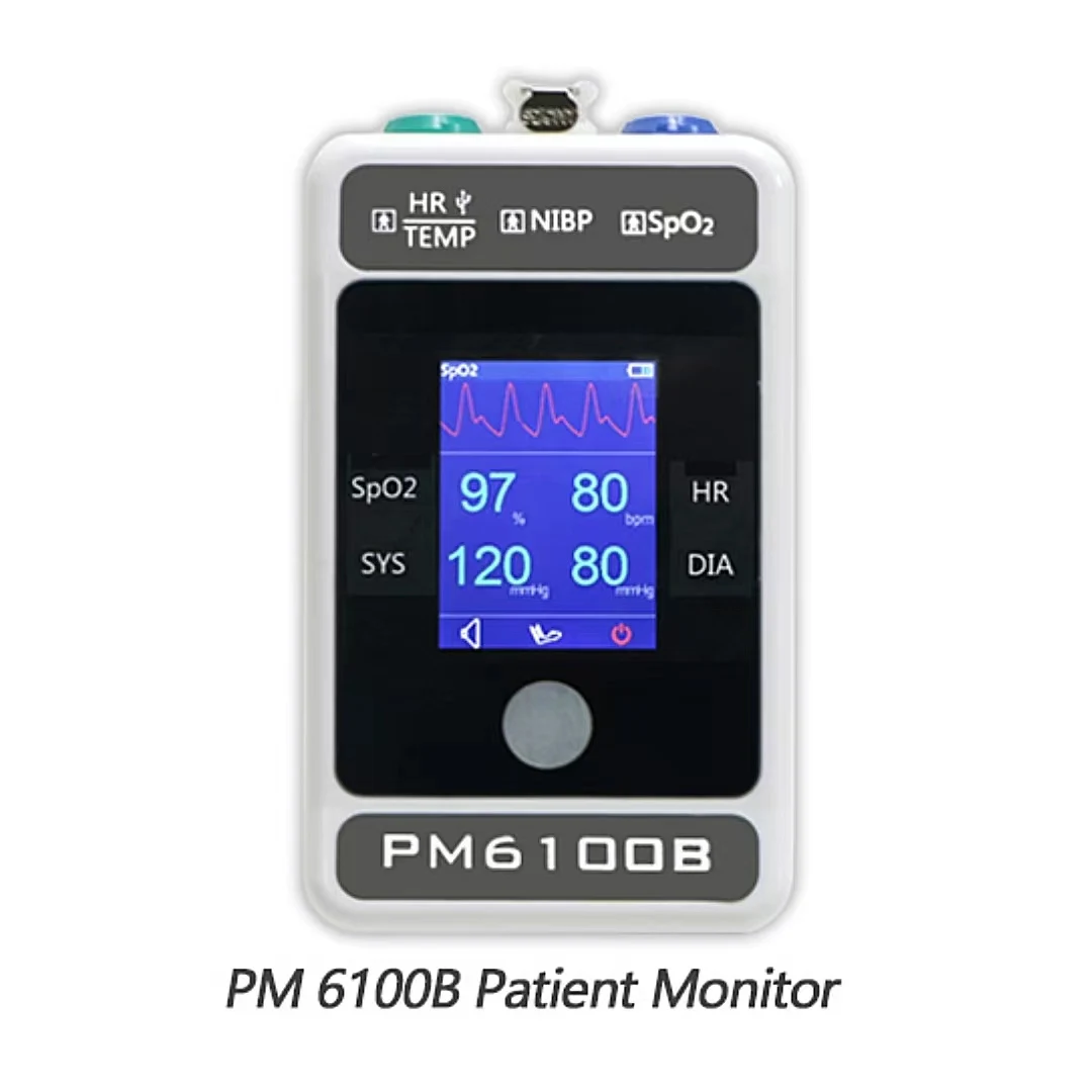 

Patient Monitor PM6100B Capable Of Monitoring Parameters heart rate NIBP Spo2 Medical Level Accurate Real-time Monitoring