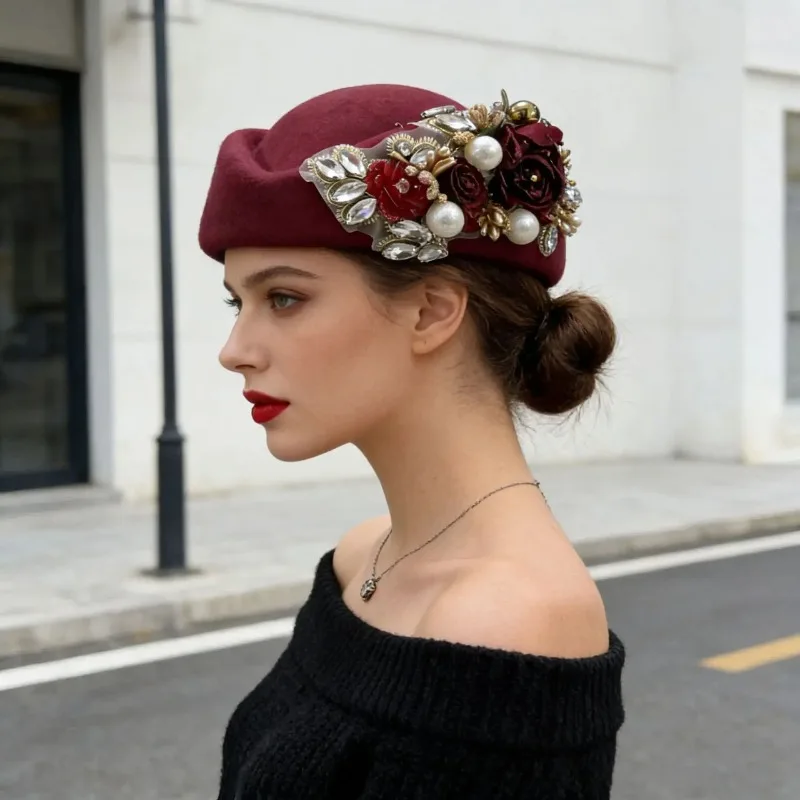 

African Headtie Fashion Summer Autumn African Turban Hat for Women Church with Flower Soft Caps for Party Casual Head Wrap