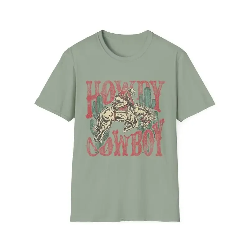 Rustic Howdy Cowboy T Shirt Western Rodeo For Cowpoke Country