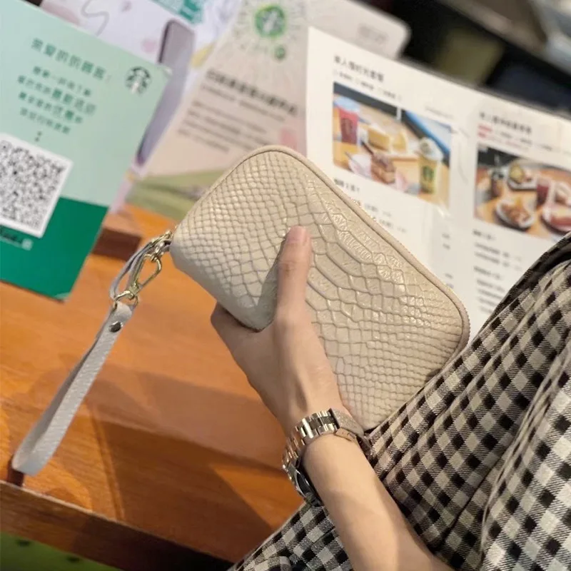 

Nesitu Highend White Pink Brown Blue Red Black Top Grain Genuine Leather Women Clutch Wallet Lady Phone Purse M88816