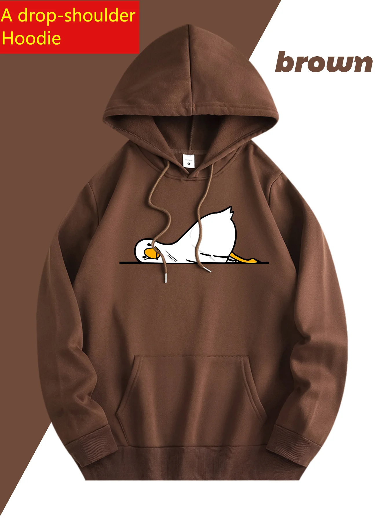 Men Lion Inspirational Text Print Drop Shoulder Hoodie Polyester Pullover Sweatshirt Thick Casual Streetwear Pullover Hoodie