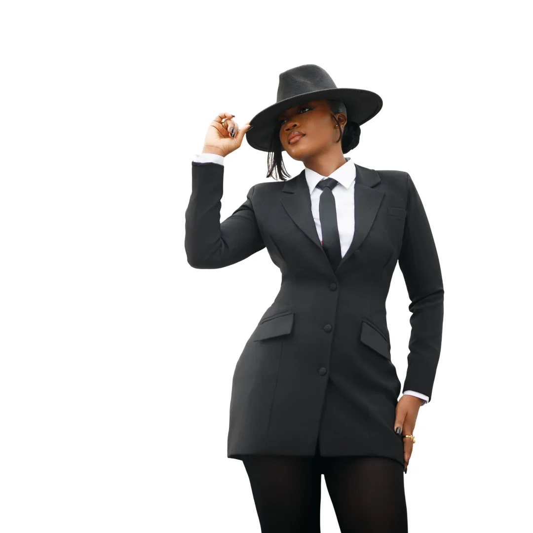 Women's Dresses Suit Gowns Single-Breasted Jacket Coat with Black Pants For Female Satin 2 Pieces Suit Customized W717