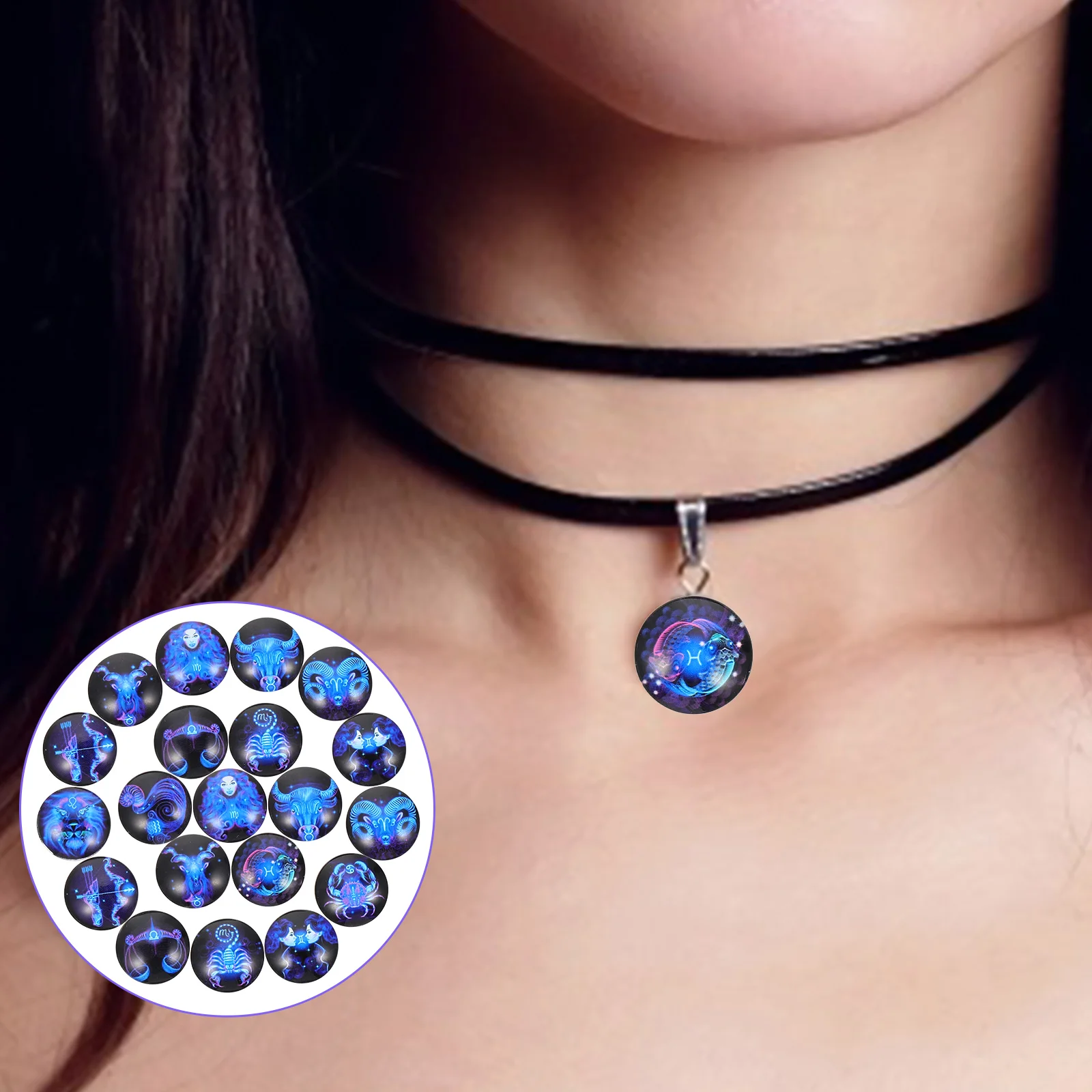 20 Stück DIY Craft Patch Time 3D Edelstein Patches Perle 12 Sternbilder Perlen