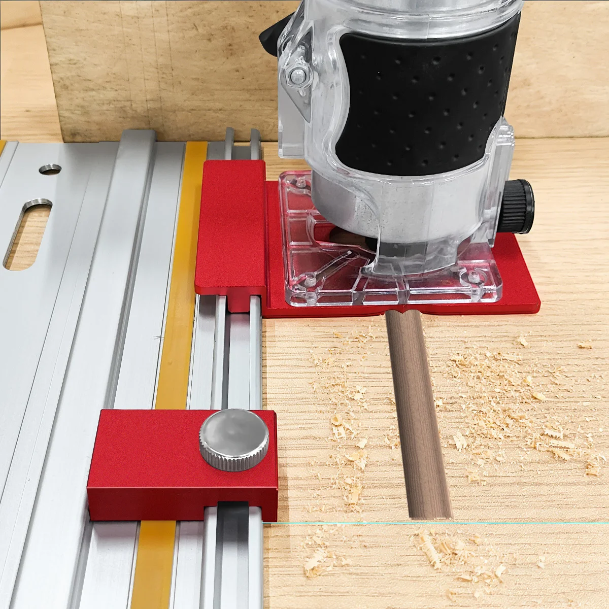 Woodworking Aluminum Alloy Router Guide Rail Adapter or 2pcs Rail Stop For Precise Cutting, Compatible W/ Most Track Saw Guides