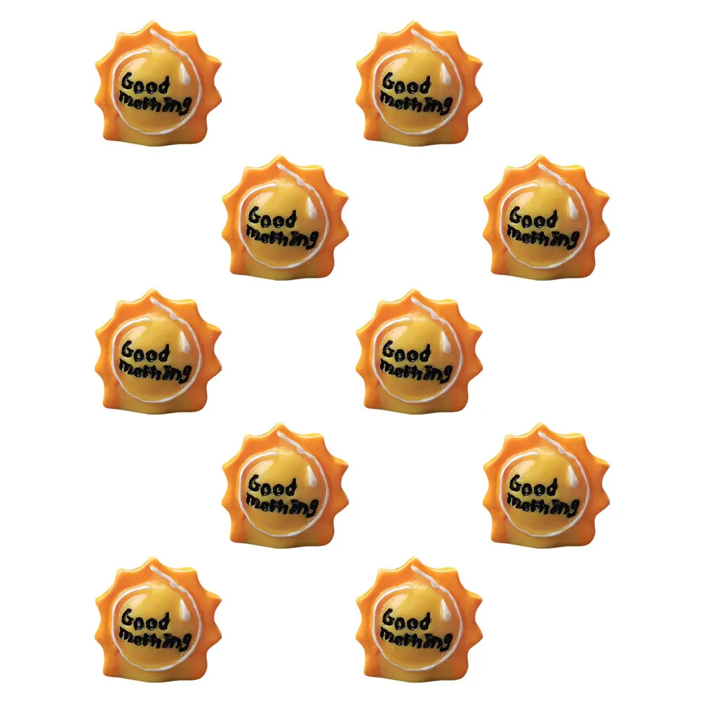 10 stks Miniatuur Zon Voor Poppenhuis Hars Strand Fee Tuin Cake Topper Micro Landschap Decoratie Potplanten Standbeeld Mini Zon