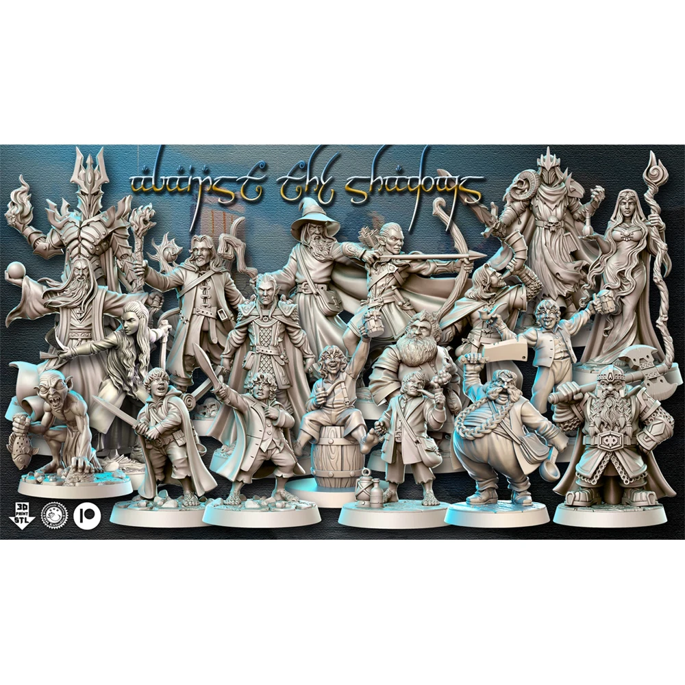 

Gandalf Saluman Galadriel Frodo DND board game chess model