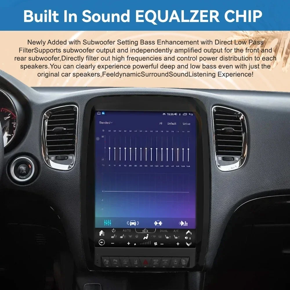 2025 جديد راديو السيارة الاندورويد CarPlay ل دودج دورانجو 2011-2020 شاشة تعمل باللمس مشغل وسائط متعددة لتحديد المواقع والملاحة Carplay رئيس وحدة #5