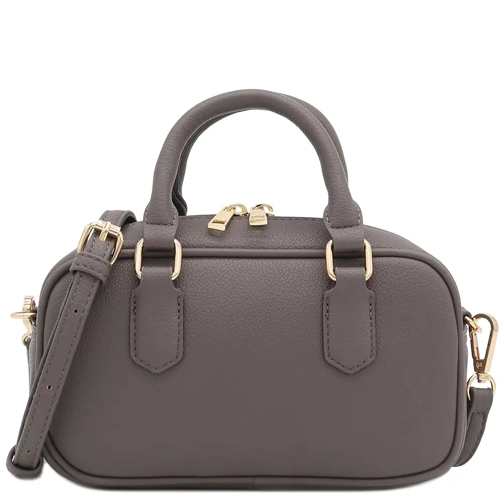 

Mini PU Leather Satchel Purse Top Handle Crossbody Bag