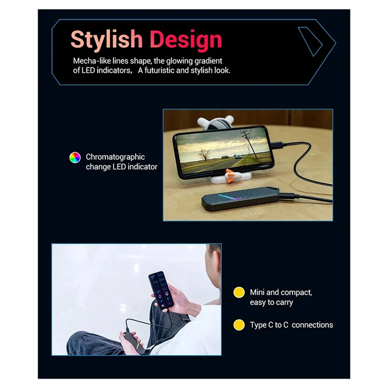 

Dual Protocol M2 SSD Case Nvme USB 3.1 Type C Gen2 10Gbps Enclosure Aluminum Alloy M.2 Nvme Hard Drive Box 2230 2242-N33R