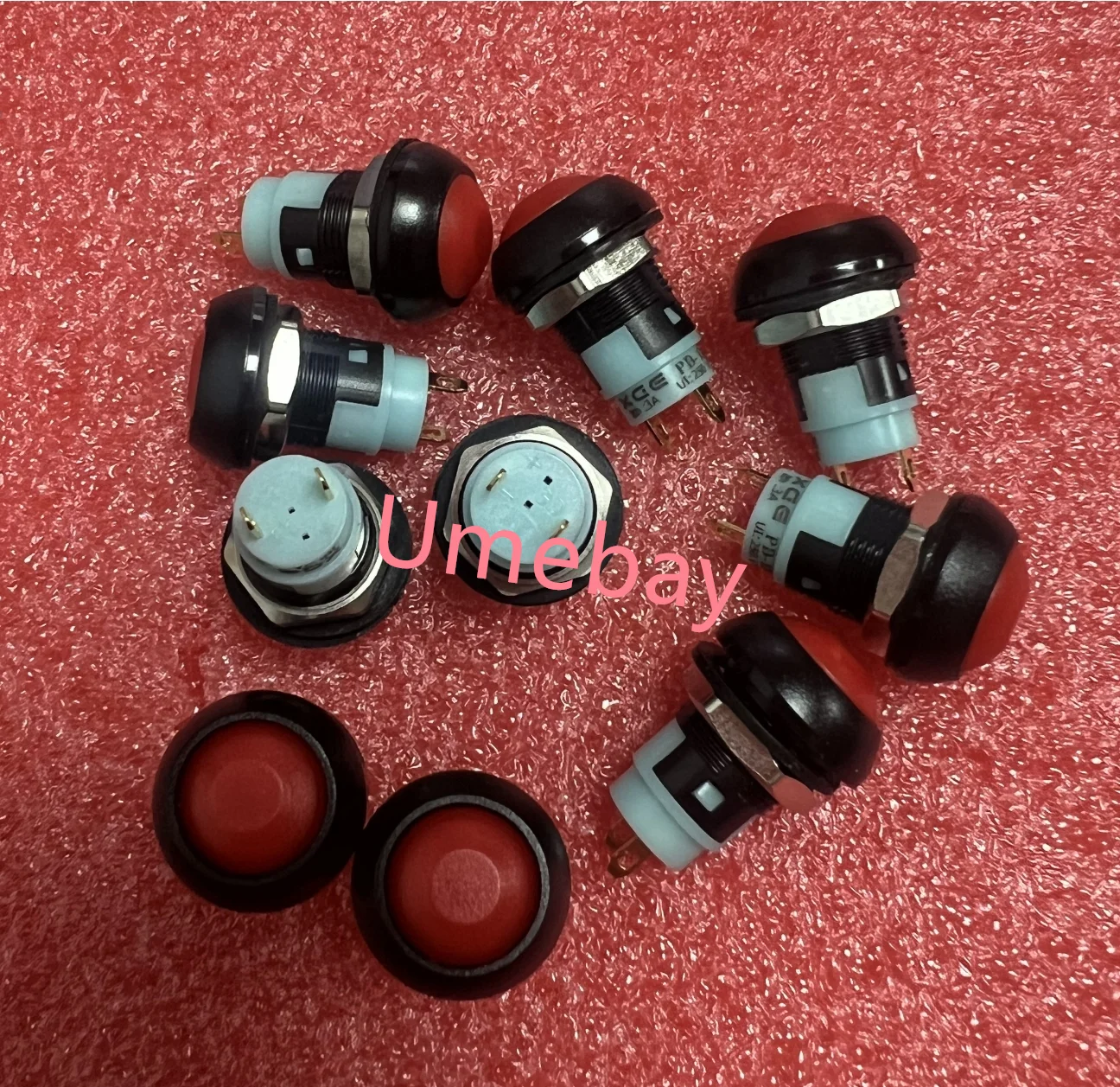 10pcs，integrated circuit，PBS-33A locking button waterproof 12MM circular self-locking switch small waterproof button switch