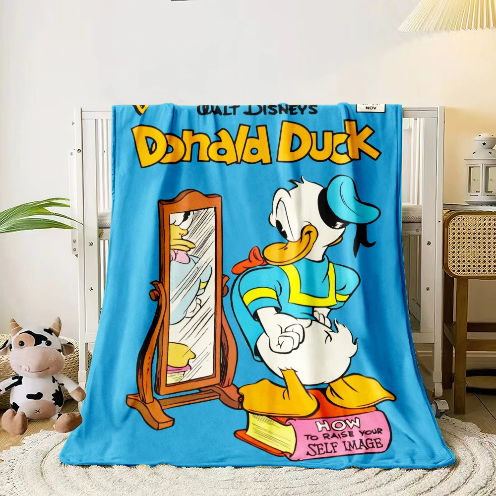 Donald Duck Mickey blanket birthday gift to keep warm blanket super cute blanket Portable Anti-Pilling Picnic blankets for beds