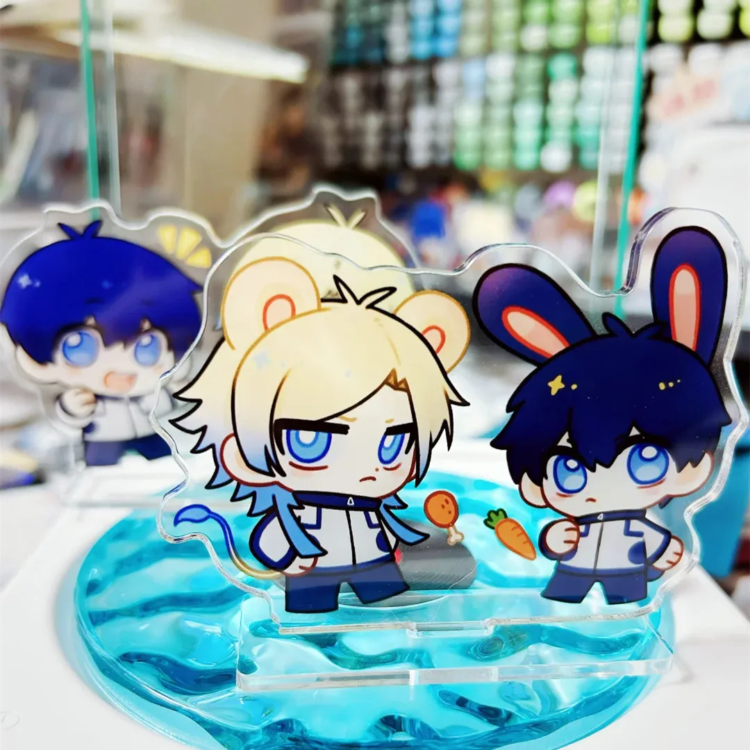 ميشيل سيزر حامل أكريليك قفل أزرق عرض الشكل مجموعة سلع أنيمي لعبة نموذج مكتب زينة زخرفية إكسسوارات #3