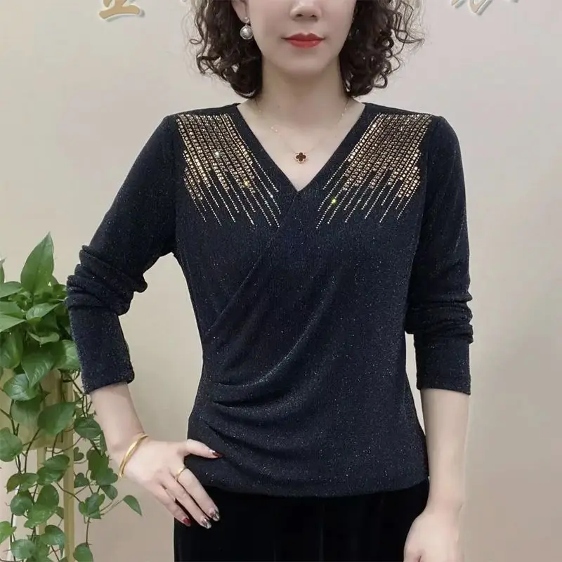 Spring Autumn New Mesh Fashion Women\'s Clothing T-Shirts Skinny Elegant Stylish All-match Korean Simplicity Trend Fashion Tops