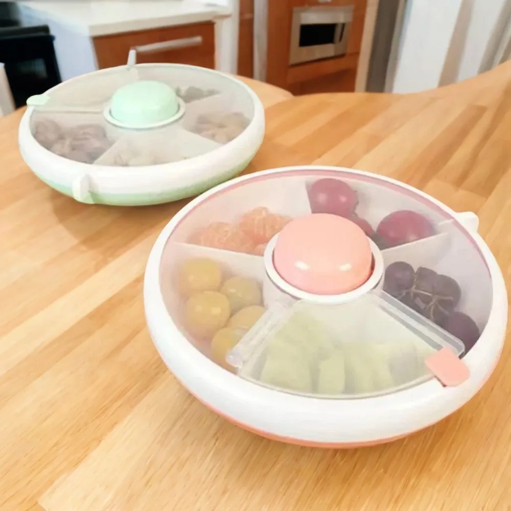 Moisture-proof Leak Proof Rotating Snack Container Portable with Lid - Convenient Snack Storage Solution for On-the-Go Snacking