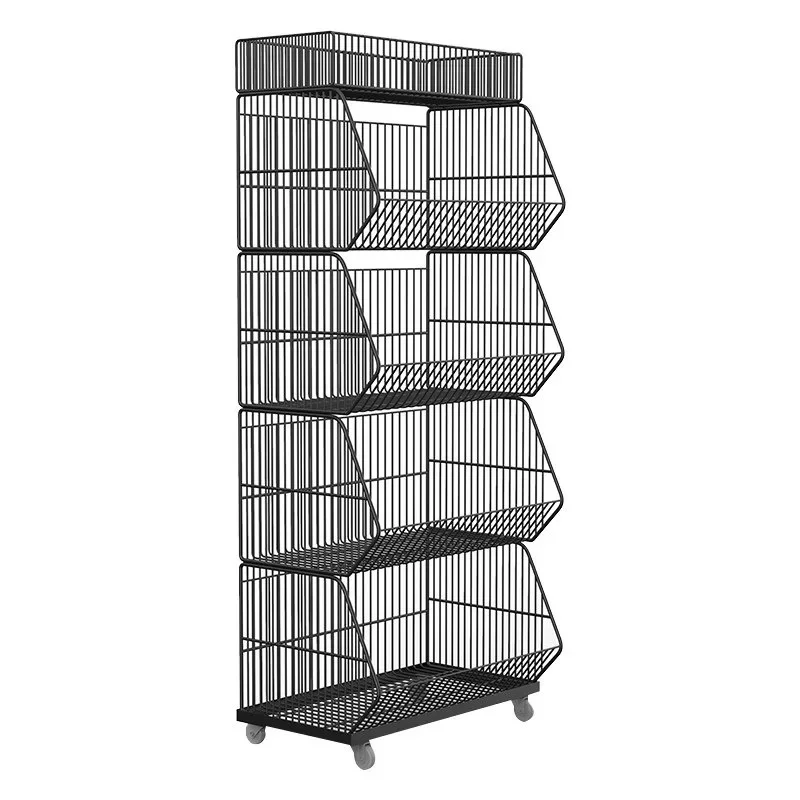 Snack Shelf Oblique Basket Supermarket Stacking Cage Convenience Store commissary Display Shelf Store Pharmacy Promotion Display
