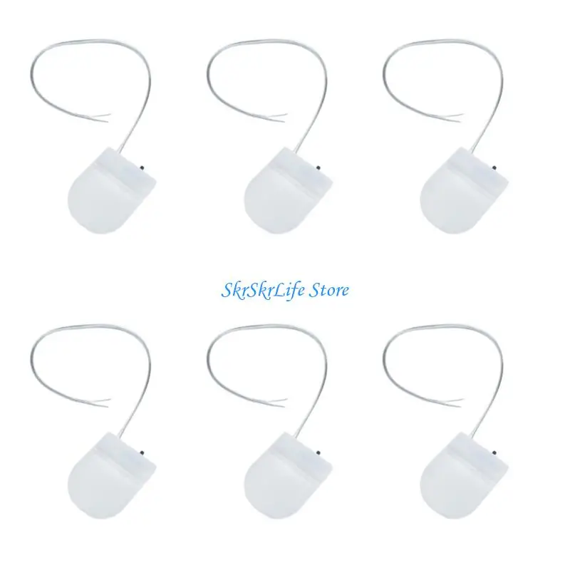 E65E 6PCS  Coin Cell Holder Plastic Housing Box Power Button Equipped For Small Electronic Devices