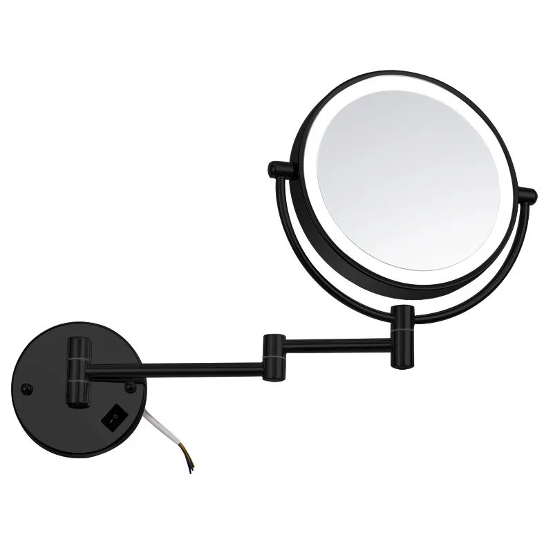 

8 inches, wall mounted, cosmetic mirror, concealed, wiring model, hotel, hotel, bathroom, mirror led with light, telescopic