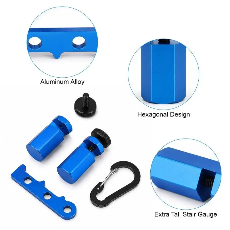 New Square Auxiliary Clamp Stair Gauge Aluminum Alloy Hex Flat Gauge With Thumb Screw For Framing Square And Rafter Attachment