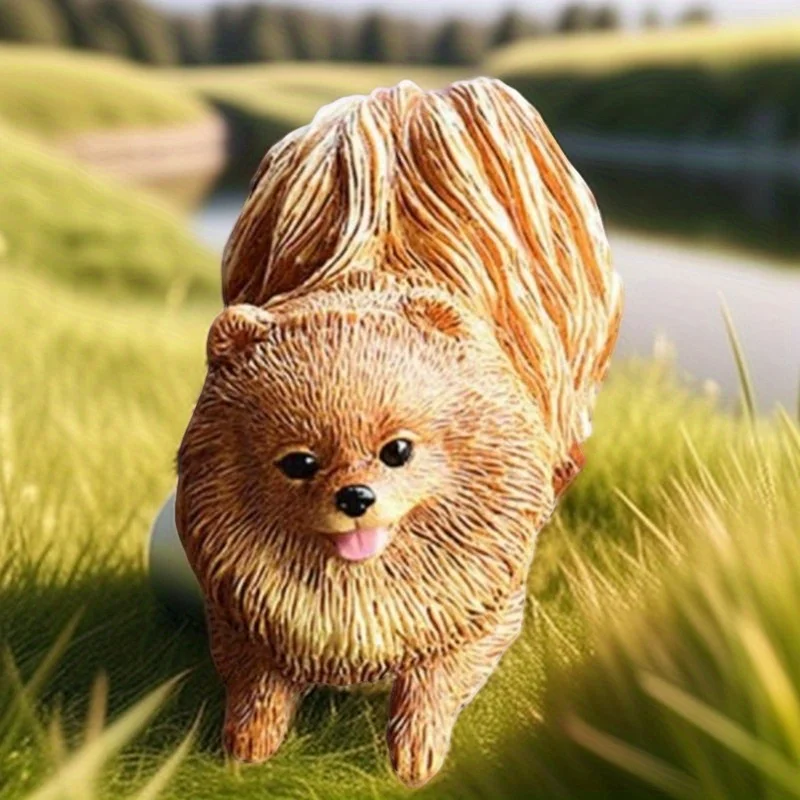 

Силиконовая форма для мыла и свечей в виде милого щенка-померанского шпица, 3D-симуляция