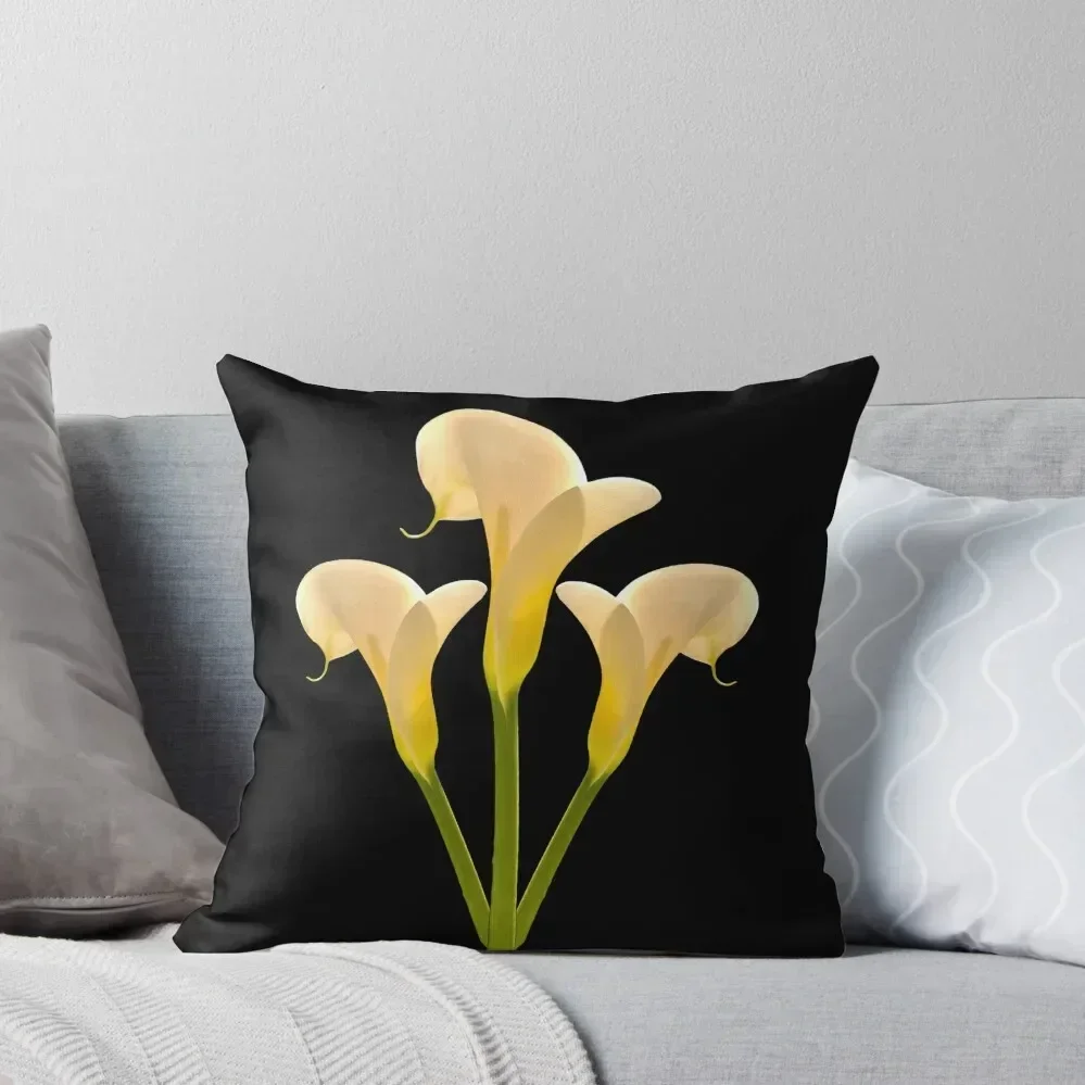 White calla lilies flower bouquet Throw Pillow Custom Cushion Photo Christmas Pillow Covers pillow