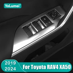 For Toyota RAV4 XA50 2019 2020 2021 2022 2023 2024 RAV 4 Hybrid Car Window Glass Lift Switch Button Trim Cover Accessories