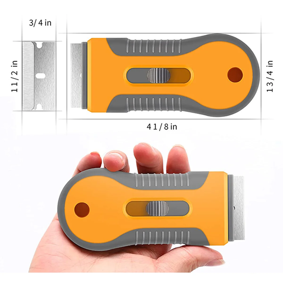 1pc Cleans Scraper Tool with 10pcs Metal Blades, Sticker Remover Cleaning Scraper，Adhesive, Label,Glass Scraper for Window,Oven