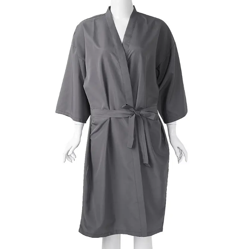 Salon Client Gown Lightweight Quick-dry Kimono Style Hair Gown for Clients Drop Shipping