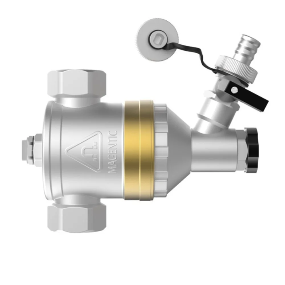 Silver Wall-hung Boiler Filter High Efficiency Boiler Filter Solid Brass Construction Advanced Magnetic Technology