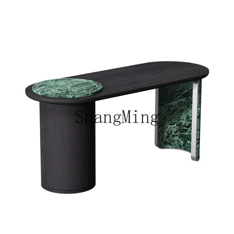 LXY Balcony Tea Table Medieval Solid Wood Home Office Tea Table