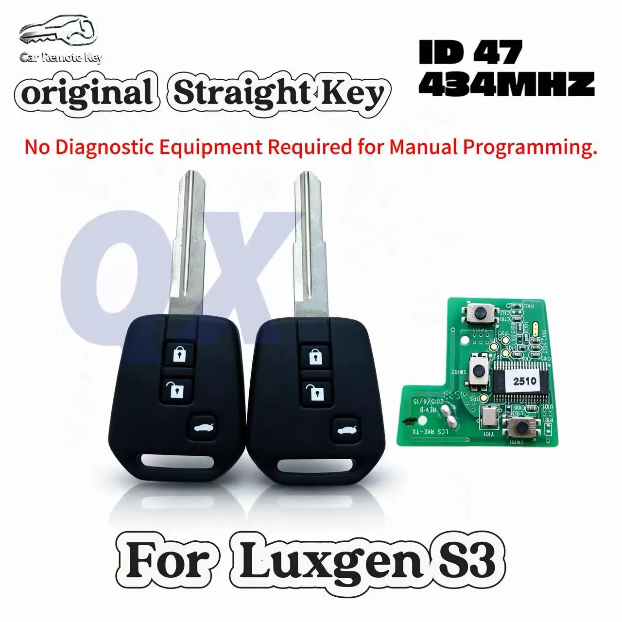 Original Straight‑blade Remote Key, Fits Luxgen S3