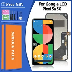 6.34“Tested For Google Pixel 5a 5G G1F8F LCD Display Touch Screen Digitizer Assembly For Pixel 5A 5G G4S1M Display With Frame