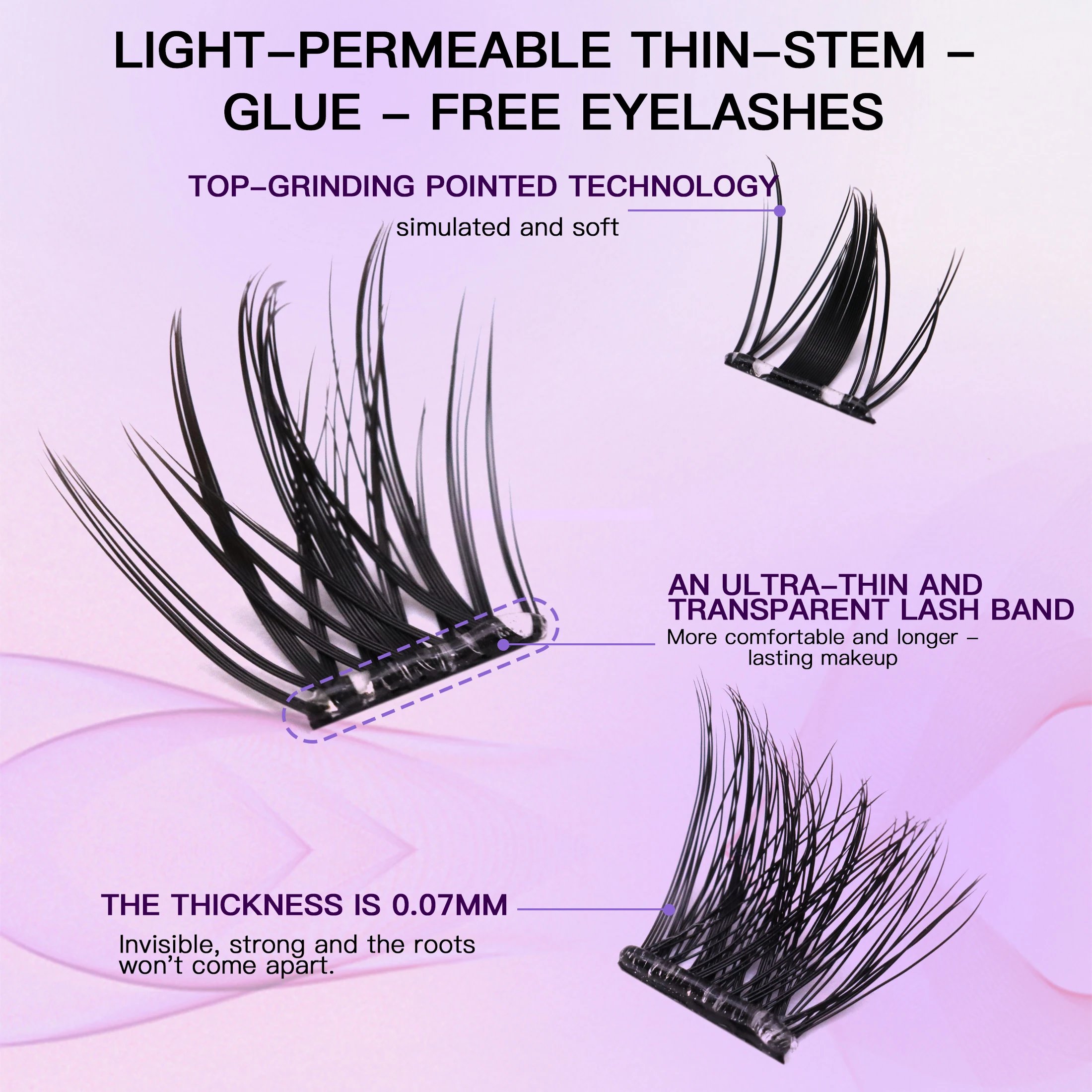 Self Adhesive Lash Clusters Gl - đánh giá và giá Eyelash Extension No 9