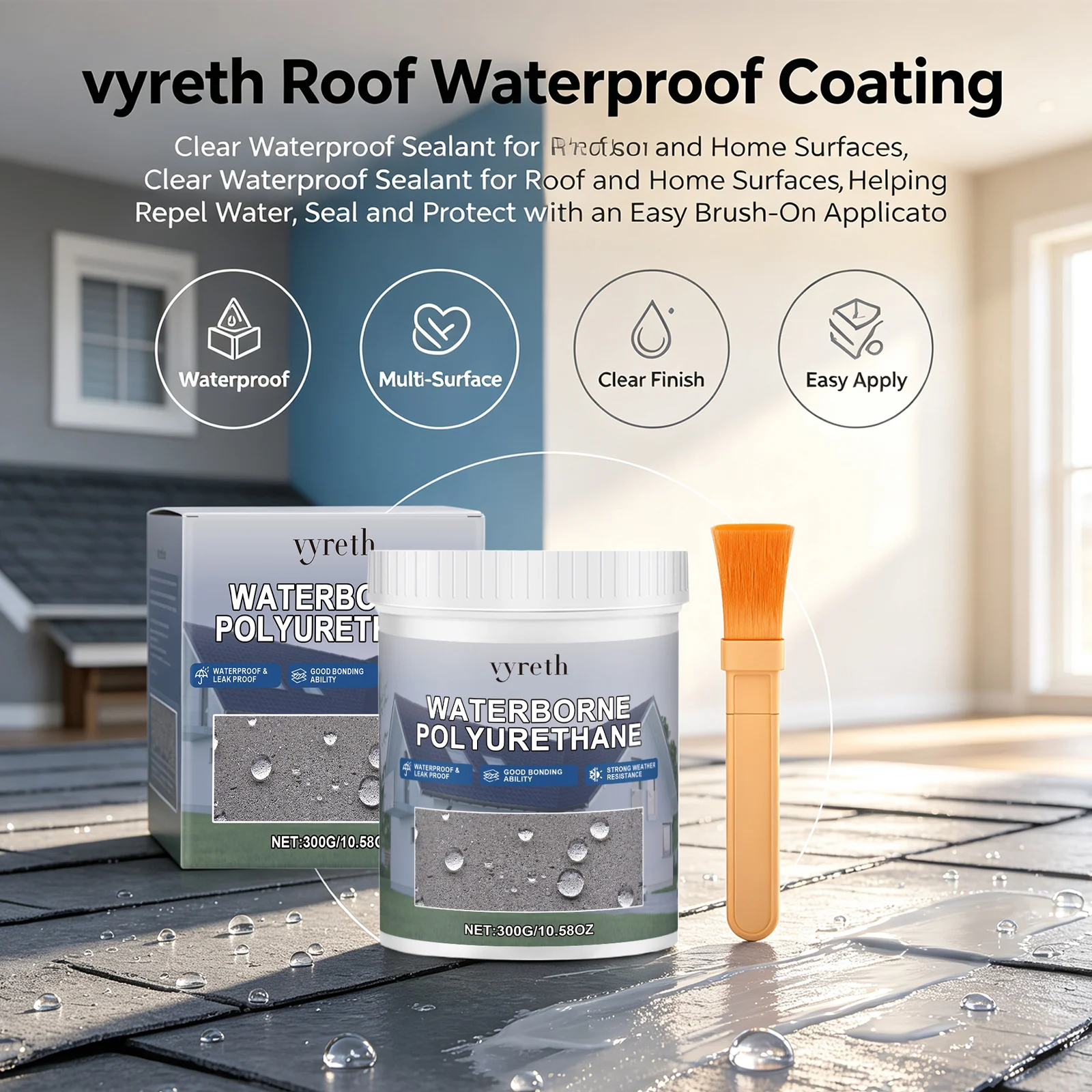 Multi‑surface Waterproof Repair Paints Repair Cracks Weather Resistance Long‑lasting Protection Transparent Leak‑proof Sealant