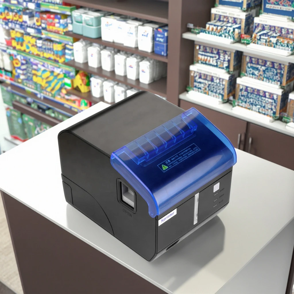 Xprinter XP-C260M 3inch/80mm Printer Fast Printing Speed POS Thermal Receipt Printer with Sound and Light Reminder