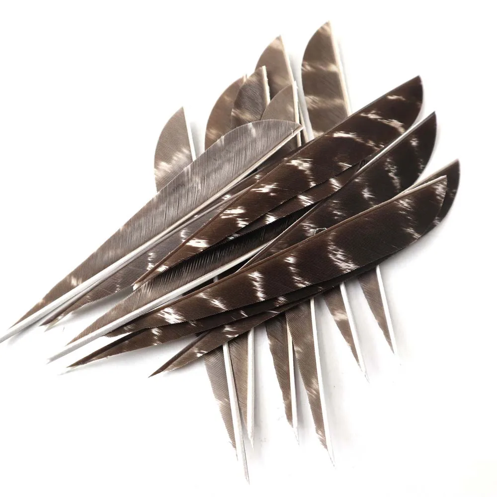 36pcs 4inch and 5inch Arrow Feather Turkey Feather Arrow Vanes For Arrow DIY Fletching Feather Arrow Accessory RW