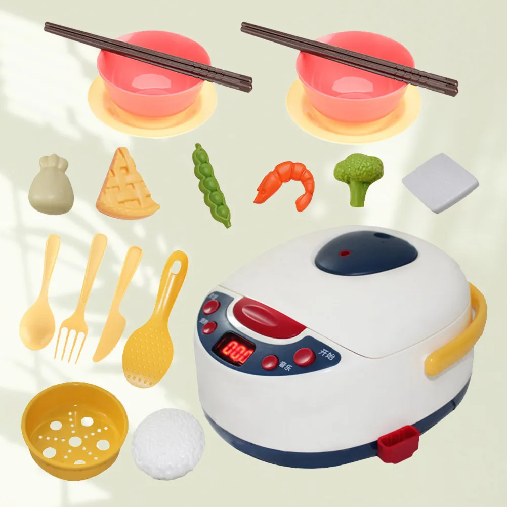 1セット模造キッチン調理電気炊飯器教育用プレイハウスシミュレーション子供用プレイハウスキッズホーム