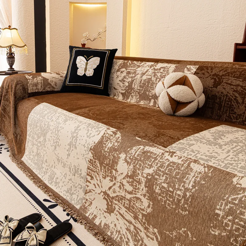 EIFLOY-Chenille Sofa Covers for 3 Seats, 1, 2, 4 Seats, Armchair Cover, One Piece, Couch Furniture Protector, Modern Jacquard
