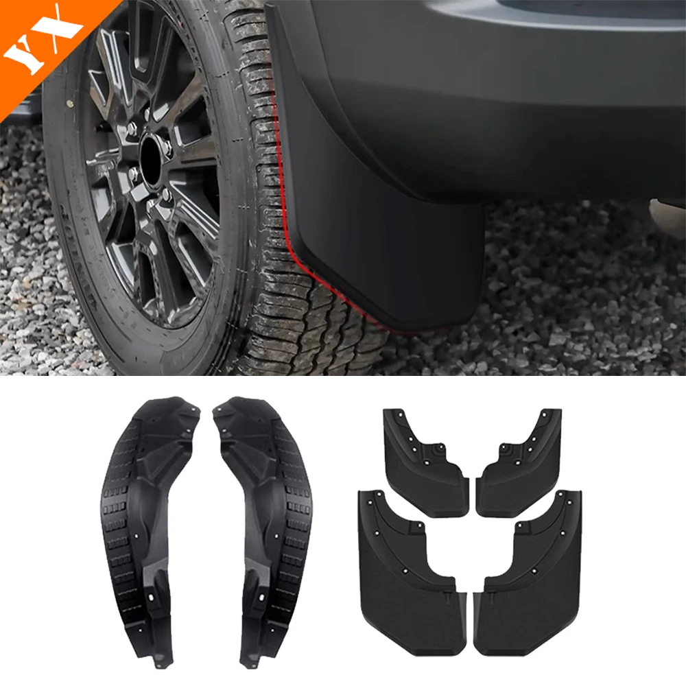 For 2024-2025 Toyota Land Cruiser Prado LC250 Car Rear Wheel Mud Splash Guard Fender Anti-dirt Anti-splash Exterior Protection