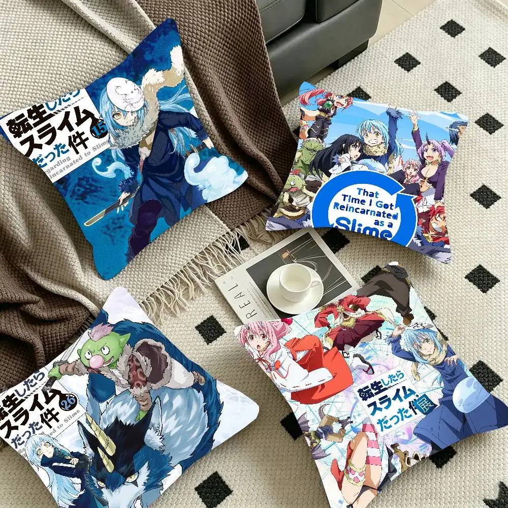 That Time I Got R-Reincarnated As A Slime Anime Pillow Case Fashion Square Pillowcase Bedroom Sofa Room Ins Decoration Leisure